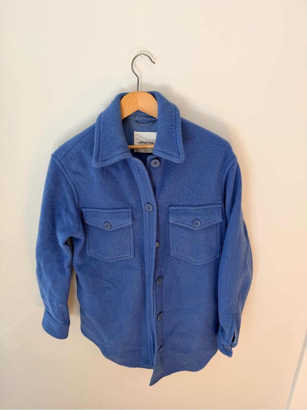 Wilfred blue Ganna merino wool Shirt Jacket